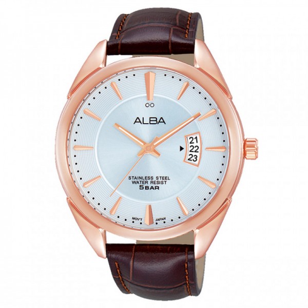 Alba AS9A86X1 Rosegold Brown Leather